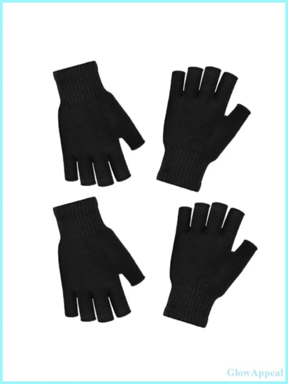 Acrylic Half Finger Gloves Unisex Winter Knit Touchscreen Gloves for Driving
